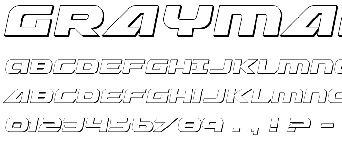 Graymalkin 3D font