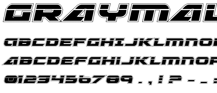 Graymalkin Academy Laser font