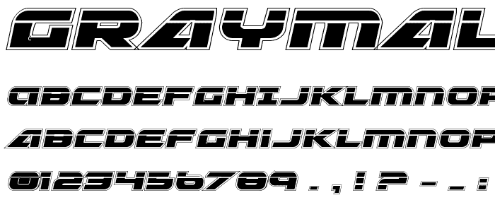 Graymalkin Compact Academy Laser font