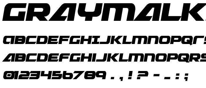 Graymalkin Compact Condensed font