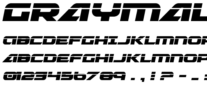Graymalkin Compact Laser font
