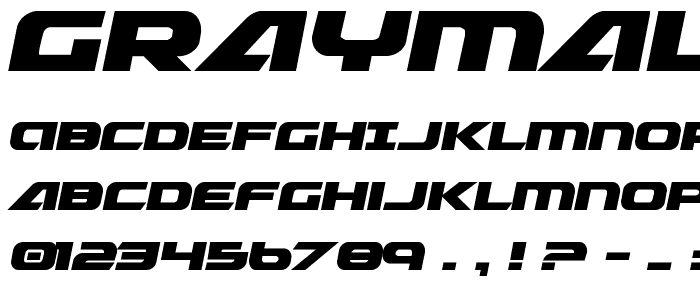Graymalkin Compact font
