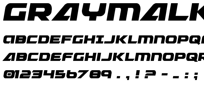 Graymalkin Condensed font