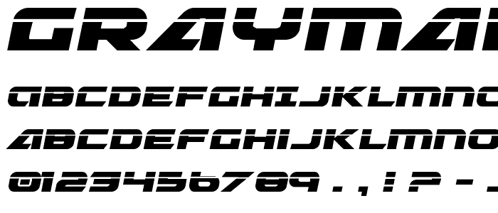Graymalkin Laser font