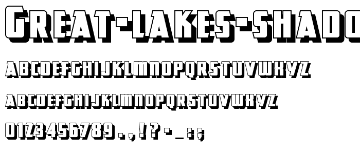 Great Lakes Shadow NF font