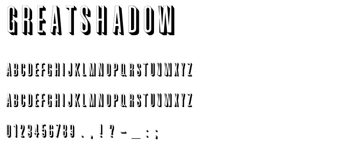 GreatShadow font