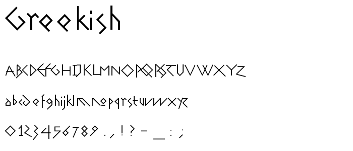 GreeKish font