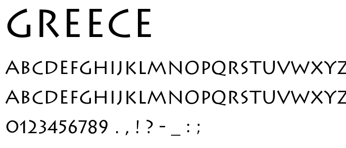 Greece font