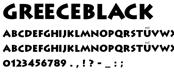 GreeceBlack font
