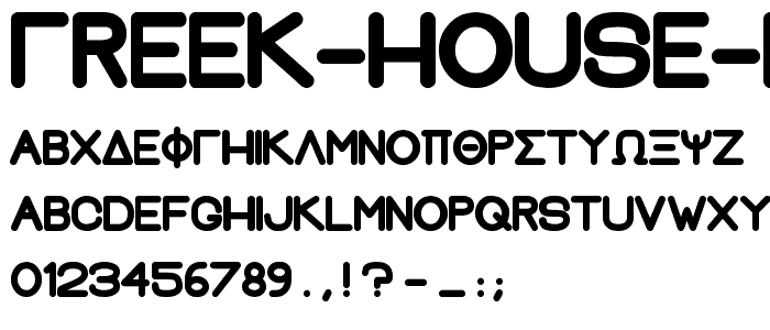 Greek House Fathouse font