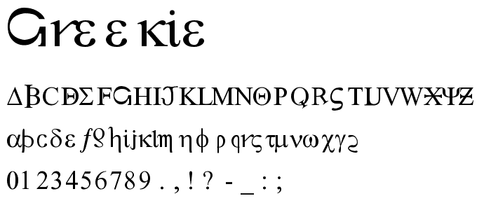 Greekie font