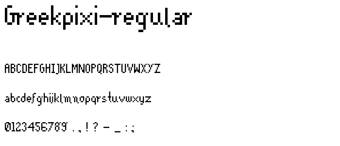 Greekpixi Regular font
