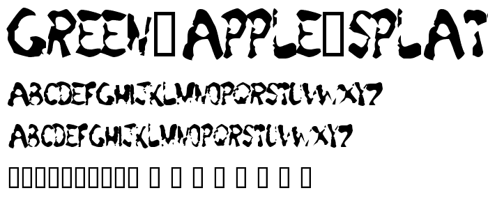 Green Apple Splatters font