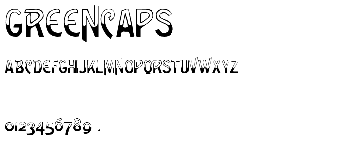 GreenCaps font