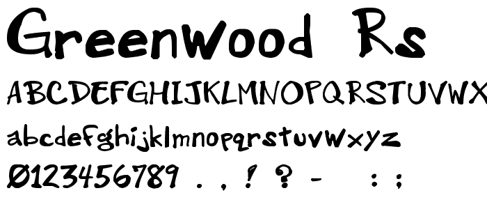 GreenWood_RS font