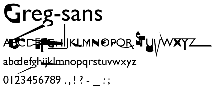 Greg Sans font