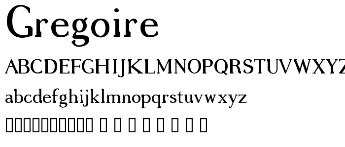 Gregoire font