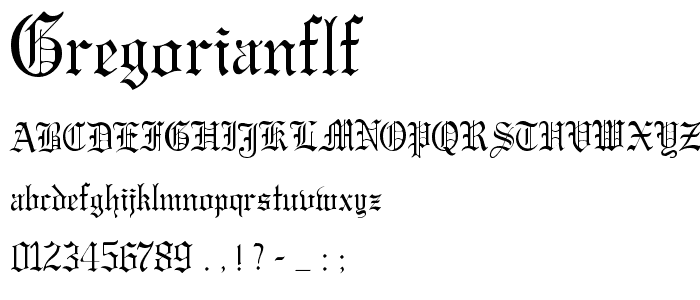 GregorianFLF font