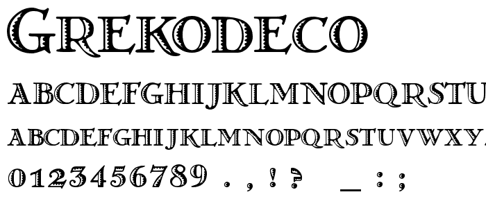 GrekoDeco font