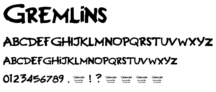 Gremlins font