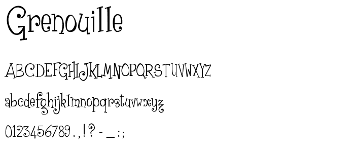 Grenouille font