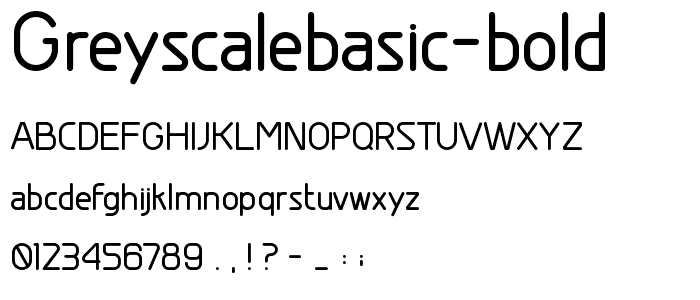 GreyscaleBasic Bold font