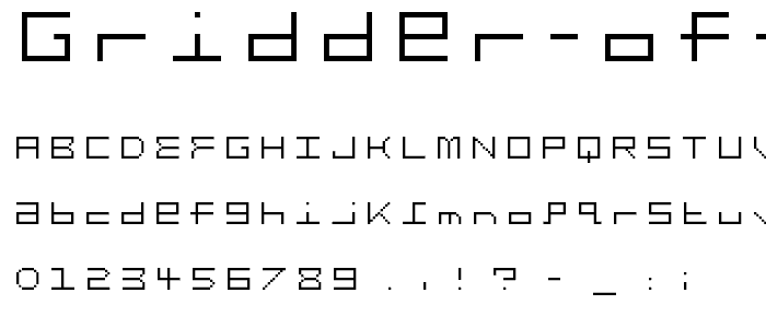 Gridder OFF font