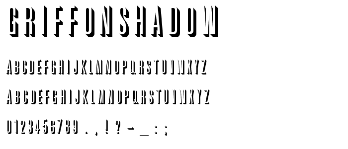 GriffonShadow font