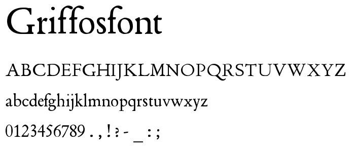 GriffosFont font