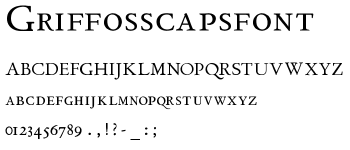 GriffosSCapsFont font