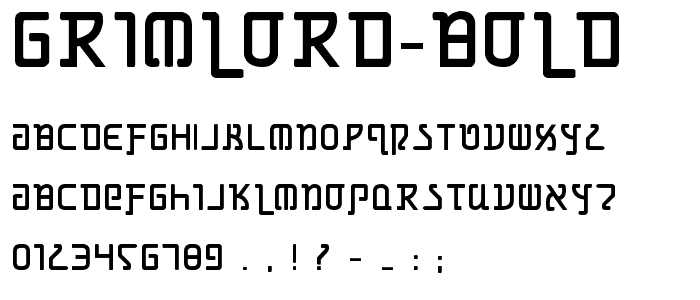 Grimlord Bold font