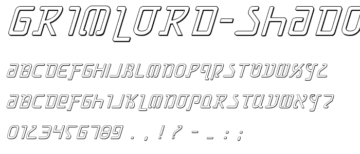 Grimlord Shadow Italic font