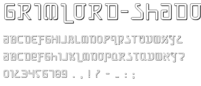 Grimlord Shadow font