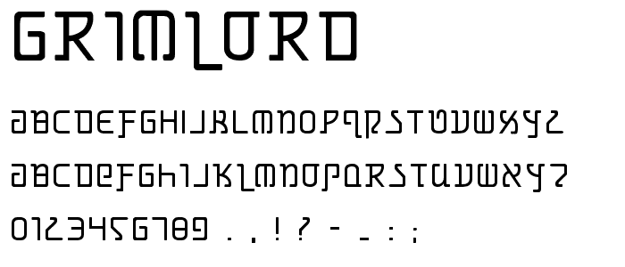 Grimlord font