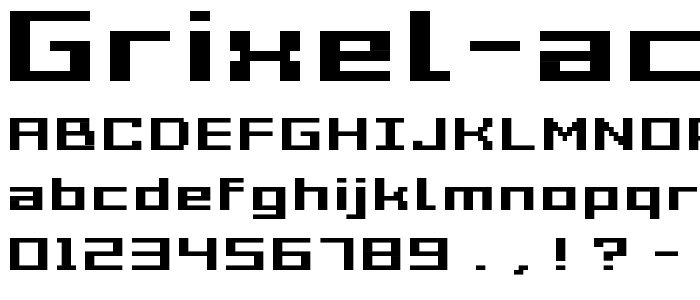 Grixel Acme 7 Wide Bold Xtnd font