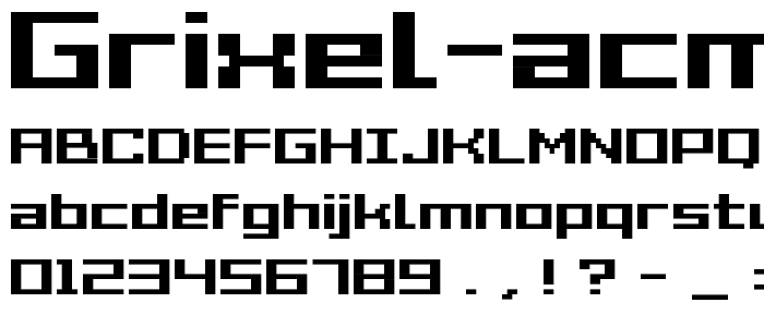 Grixel Acme 7 Wide Bold font
