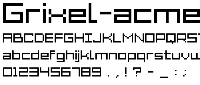 Grixel Acme 7 Wide font