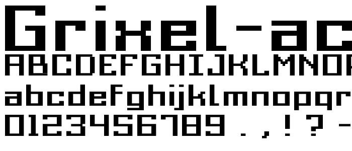 Grixel Acme 9 Regular Bold Xtnd font