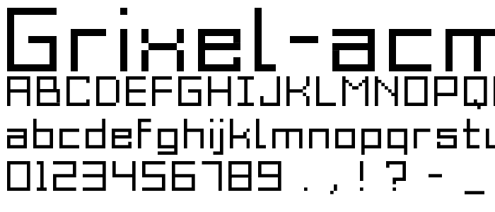 Grixel Acme 9 Regular Xtnd font