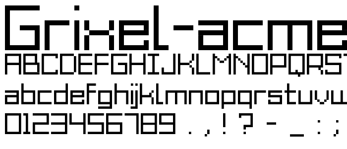 Grixel Acme 9 Regular font