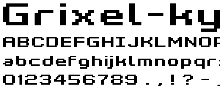 Grixel Kyrou 7 Wide Bold Xtnd font