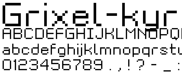 Grixel Kyrou 9 Regular Xtnd font