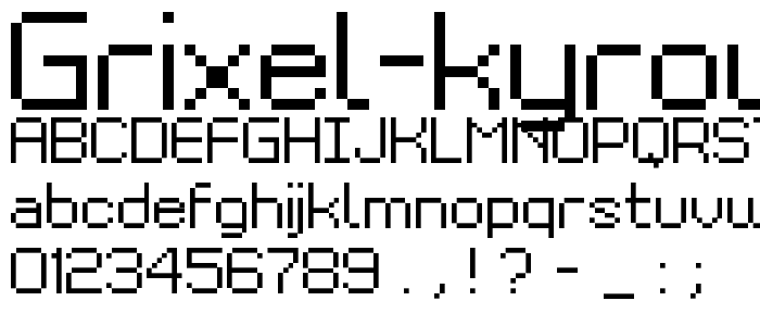 Grixel Kyrou 9 Regular font