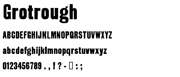 GrotRough font