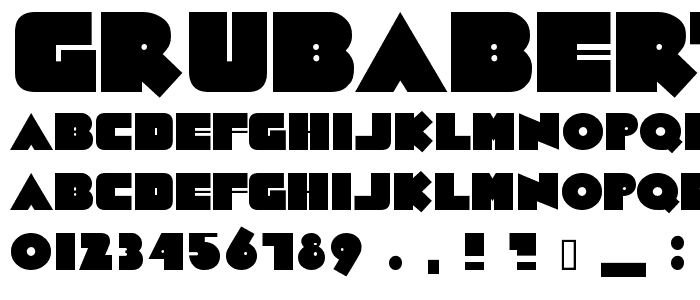 GrubaBerta font