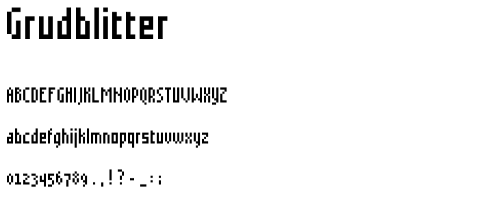 Grudblitter font