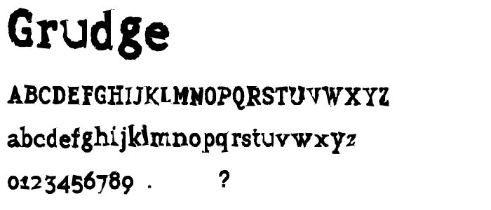 Grudge font