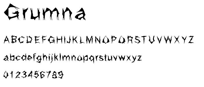 Grumna font