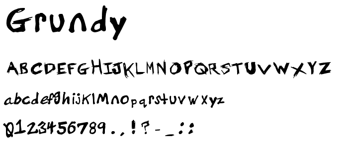 Grundy font