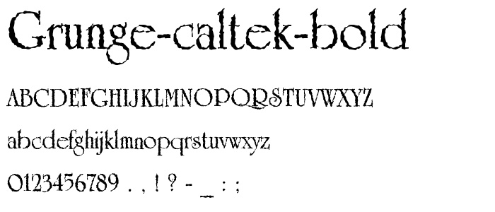 Grunge Caltek Bold font